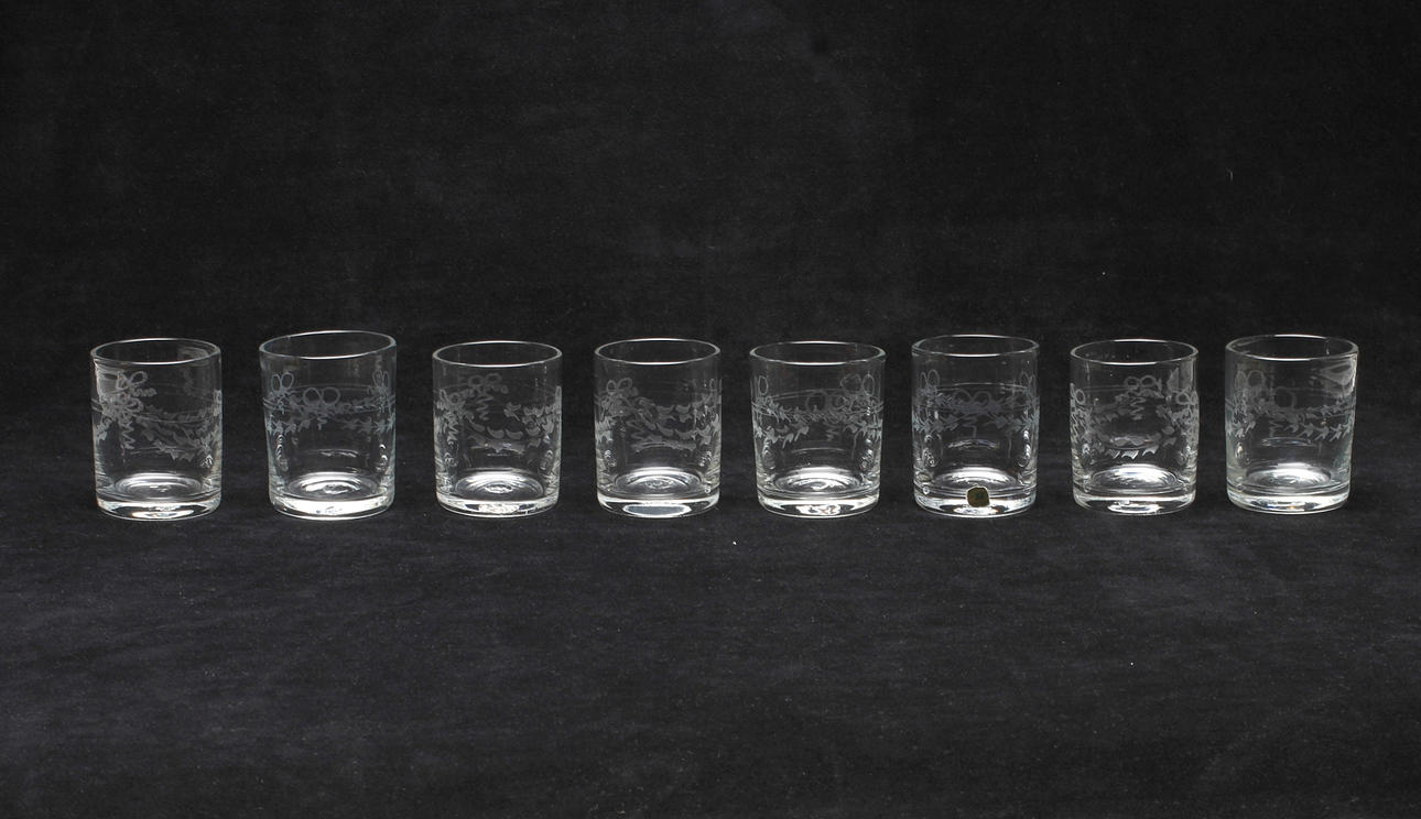 SELTERGLAS, 8 st, "Antik", Reijmyre.