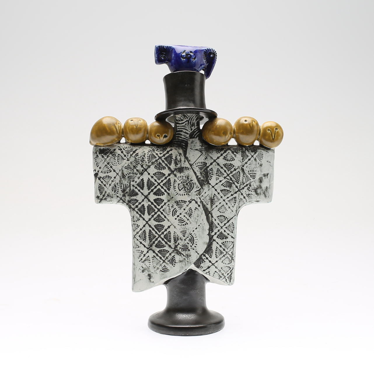 LISA LARSON. stengods, figur, "Fågelskrämma", Gustavsberg.