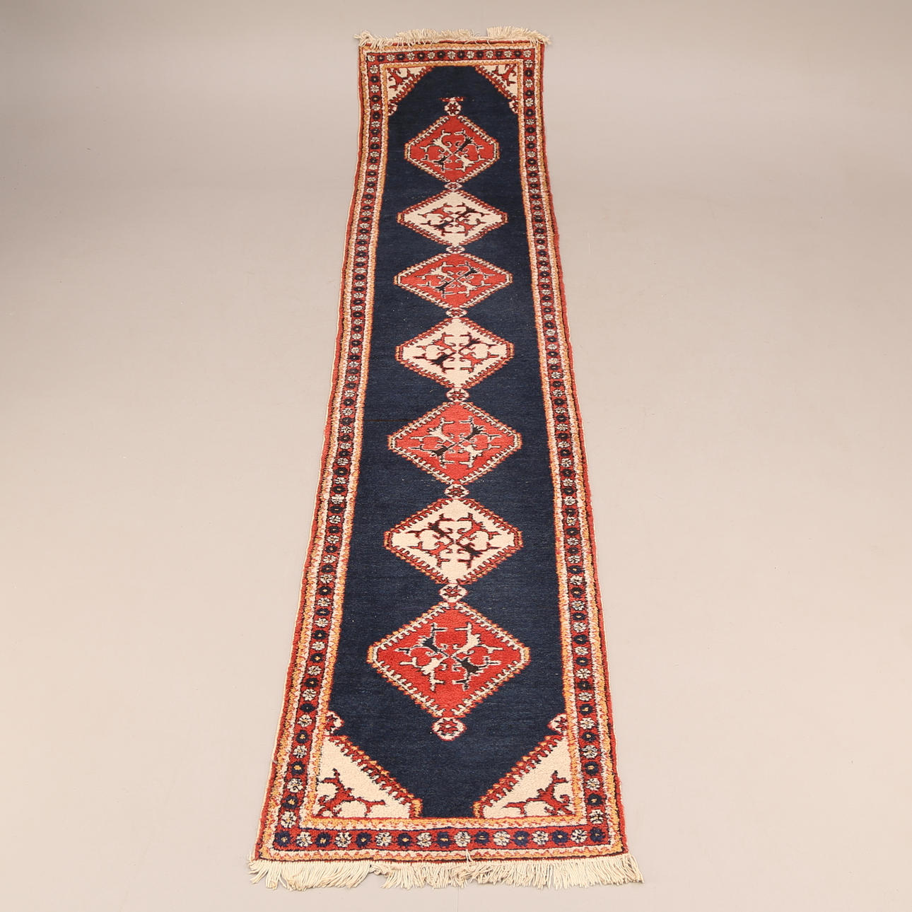 GALLERIMATTA, handknuten, orientalisk, 73x335 cm, 1900-tal.