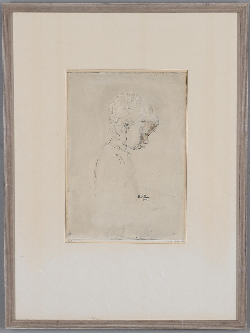 LOUIS BASTIN. "Pierre", etsning, signerad samt numrerad 9/25.