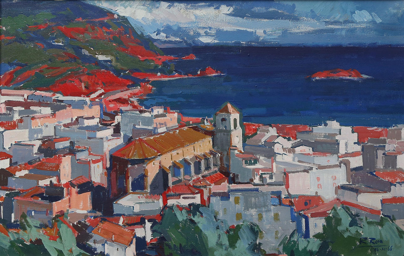 RAIMON ROCA RICART. View of Tossa. Art - Paintings - Auctionet