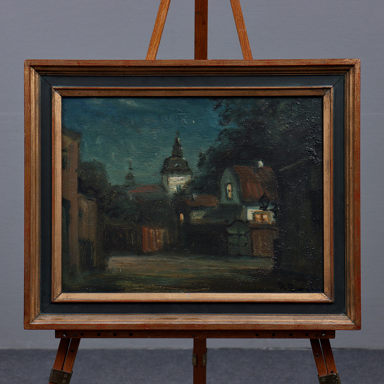 RAGNAR SWAHN. (1882-1964) OIL ON PANEL, SIGNED.