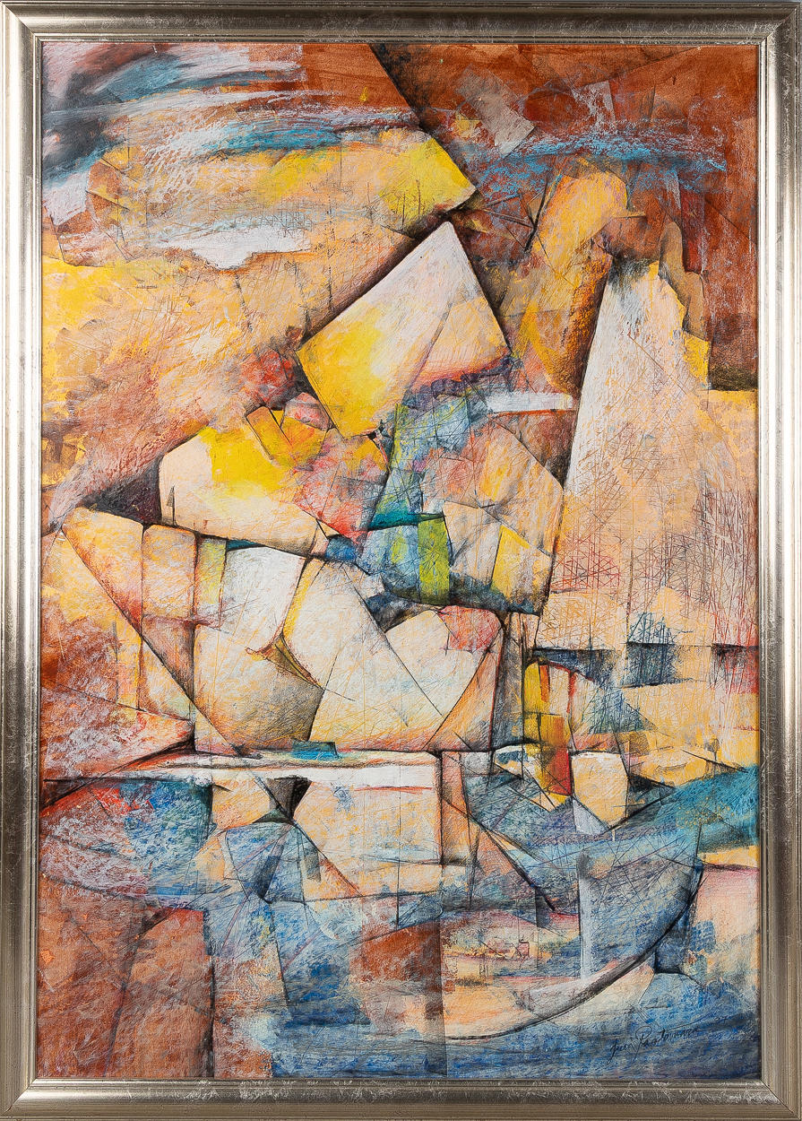 JUSSI RAATEVAARA. Composition, oil on panel.