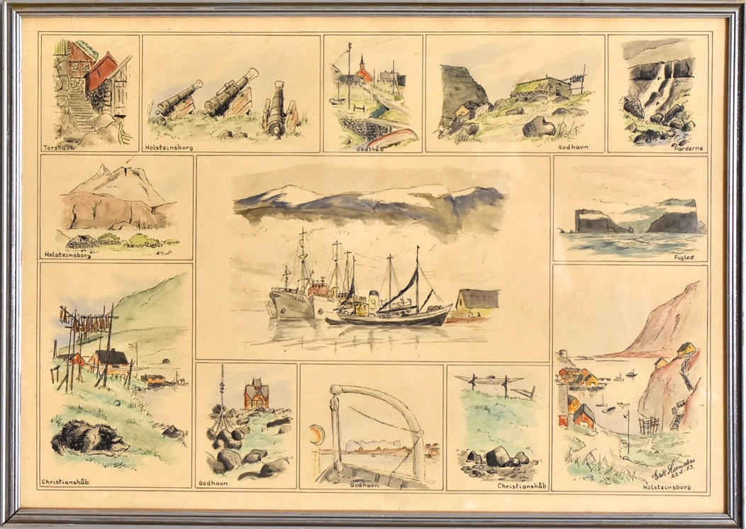 OIDENTIFIERAD KONSTNÄR. Watercolor.