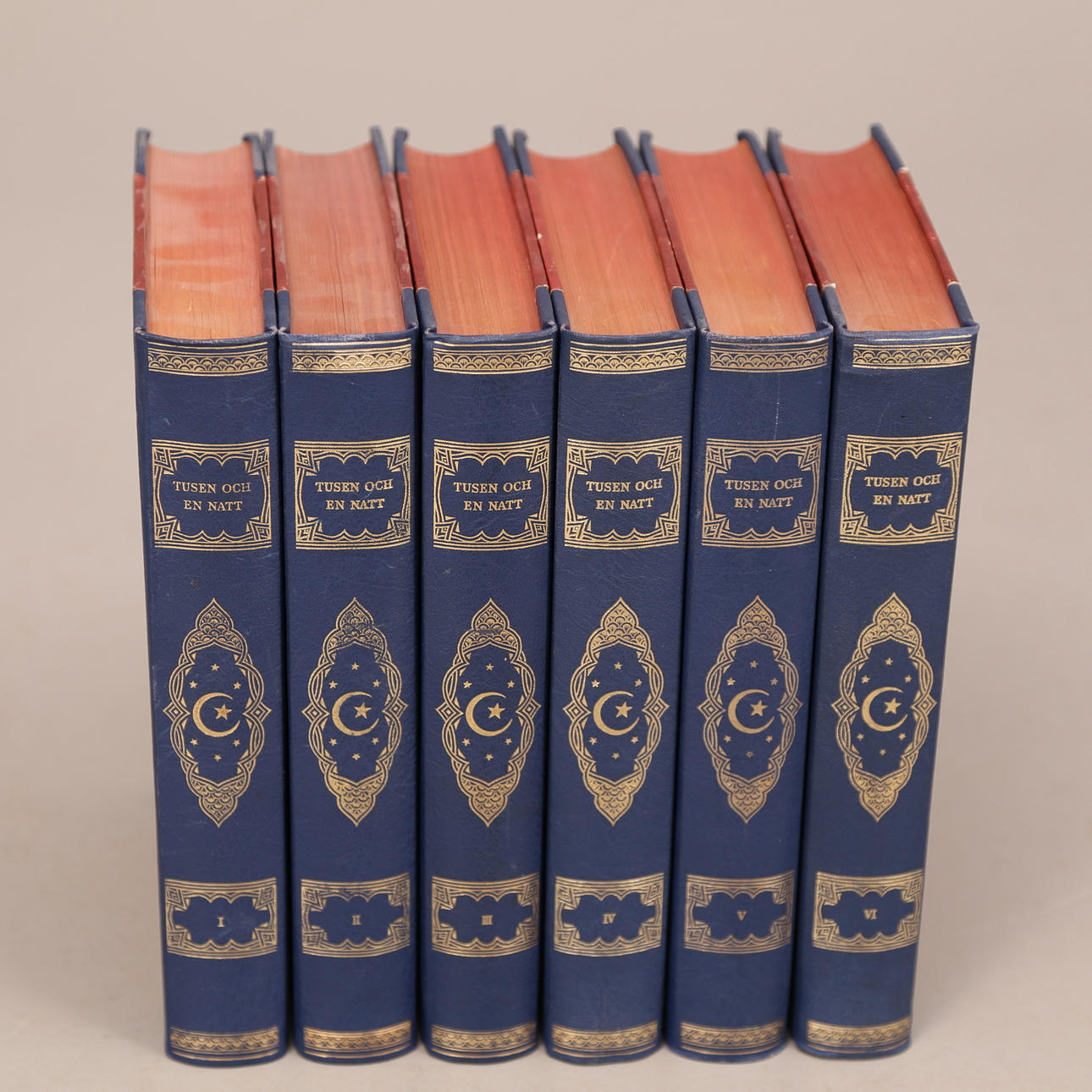BOKBAND, 6 delar I - VI, "Tusen och en natt", tryckt 1941.
