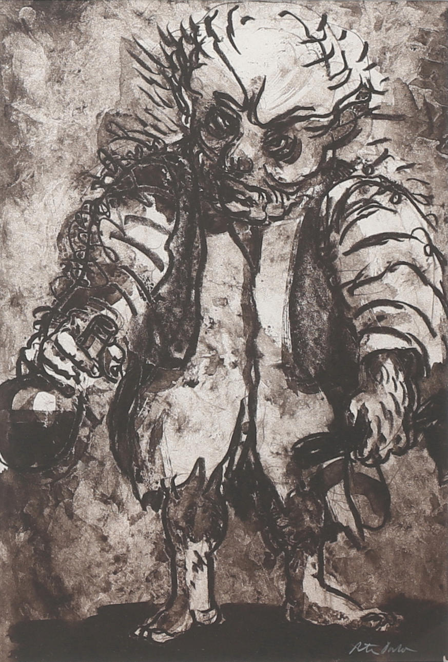 PETER DAHL. Fredmans Epistel no 41. Litografi, signerad.