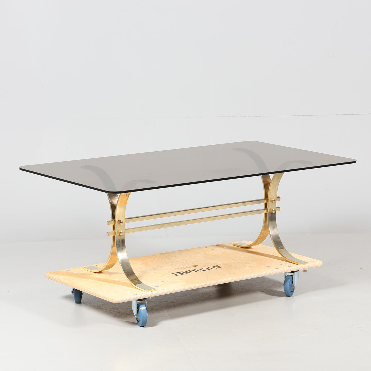 SOFFBORD, glas samt metall, samtida.