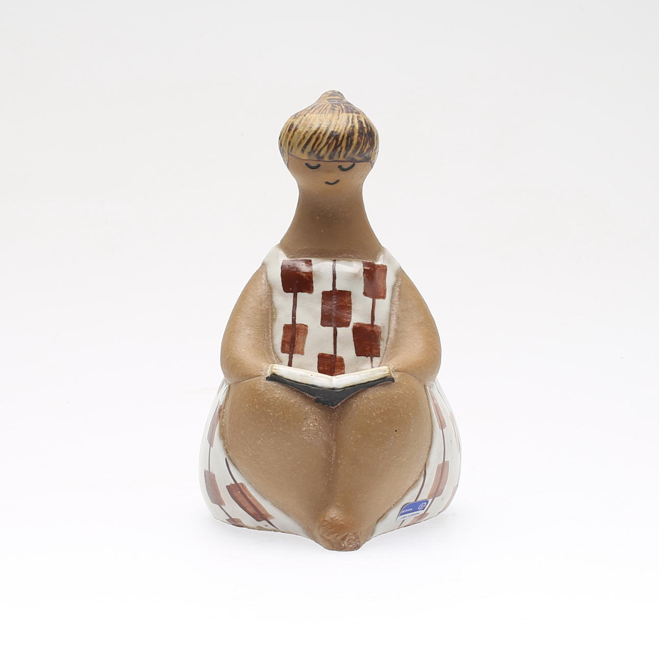 LISA LARSON. stengods, figur, "Charlotta" ur serien ABC-flickorna, Gustavsberg, signerad L.L.