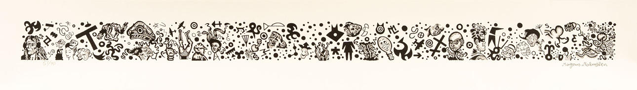 MAGNUS MALMSTEN. Lithograph, Figures, Signed and Numbered 51/90.