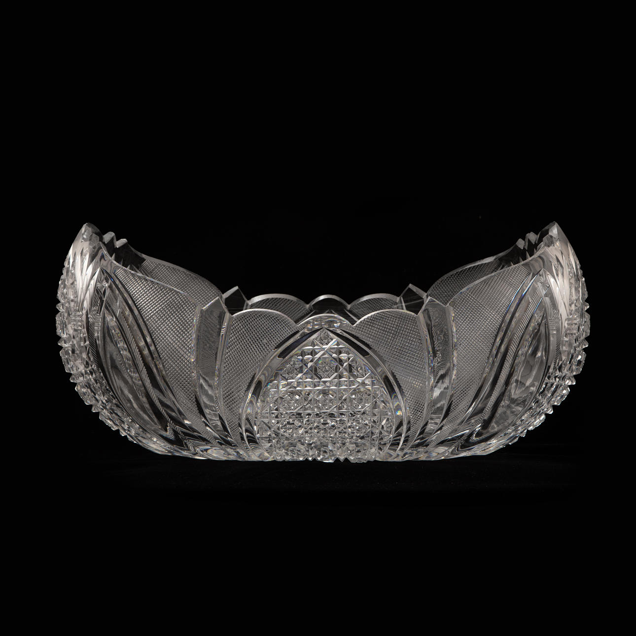 STOR SKÅL (37cm) BOHEMISK KRYSTAL.