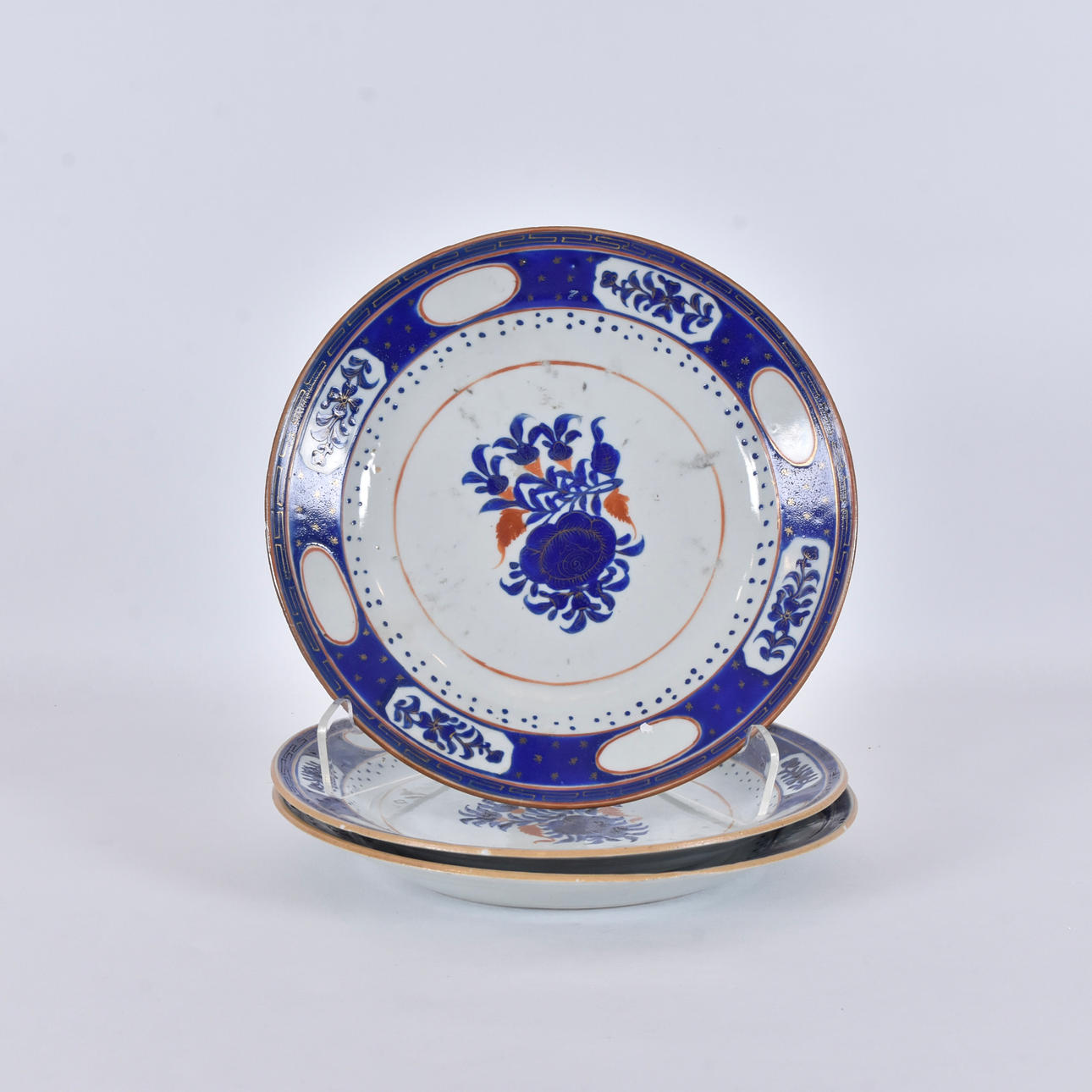 PLATES, 3 pcs, porcelain, China Jiaqing.