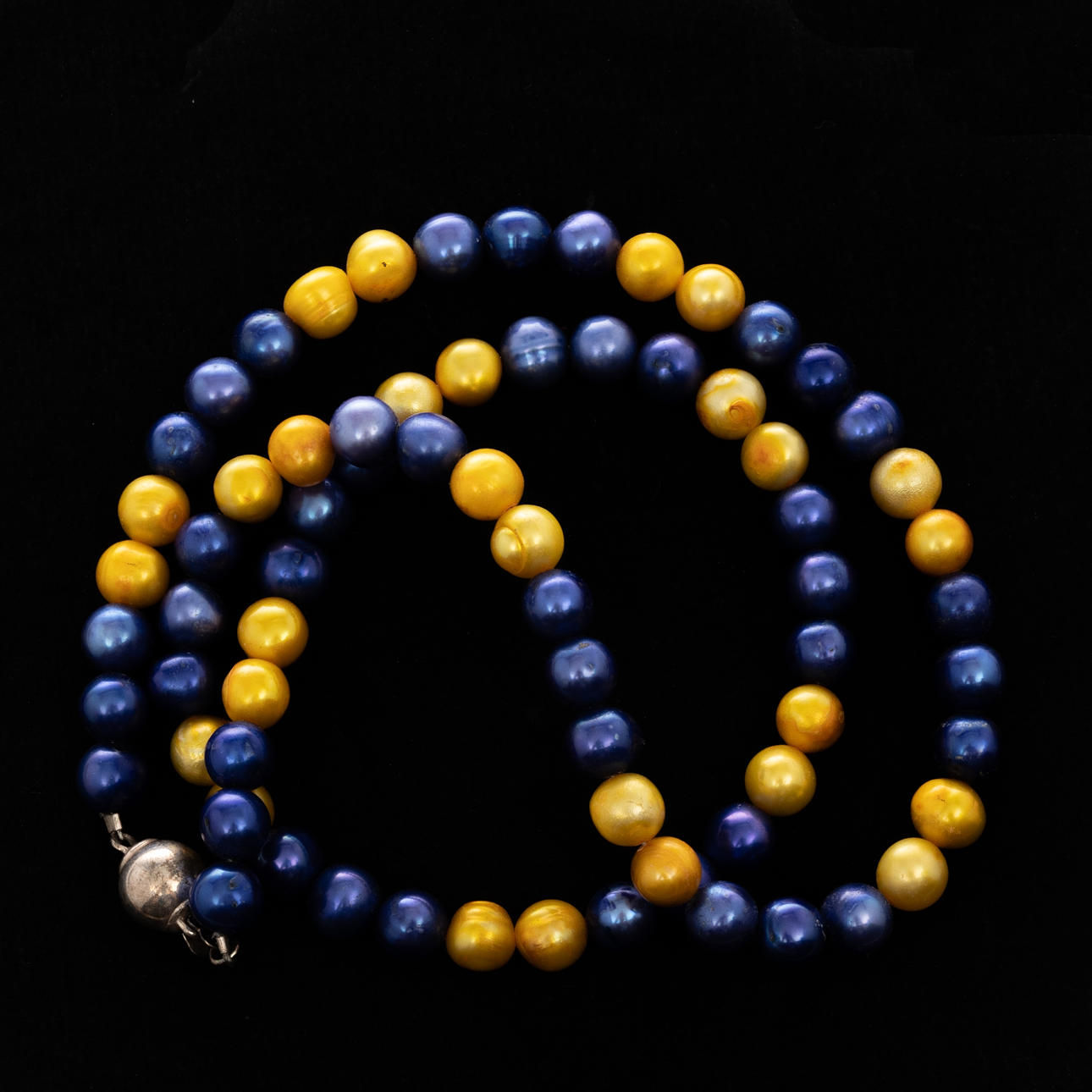 PEARL NECKLACE, Sterling Silver.