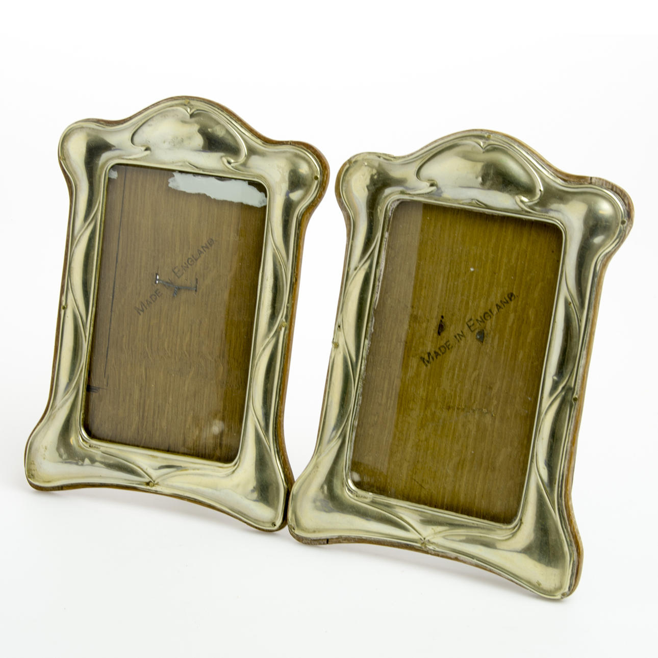 FOTOGRAFIRAMAR, 1 par, nysilver/trä, England, jugend.