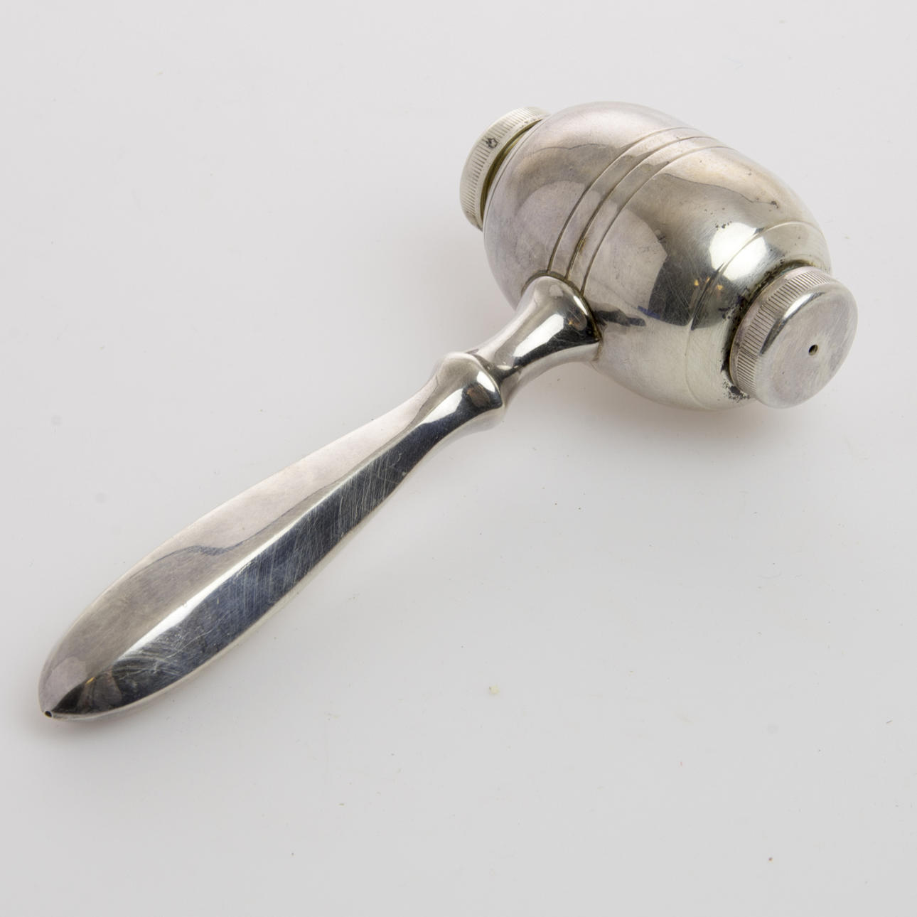 STRÖARE i form av klubba, silver.