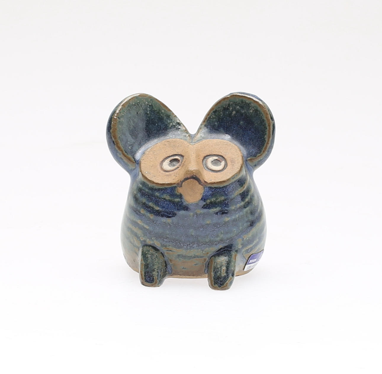 LISA LARSON. Figur, stengods, "Spökmus" ur serien "Menageri", Gustavsberg.