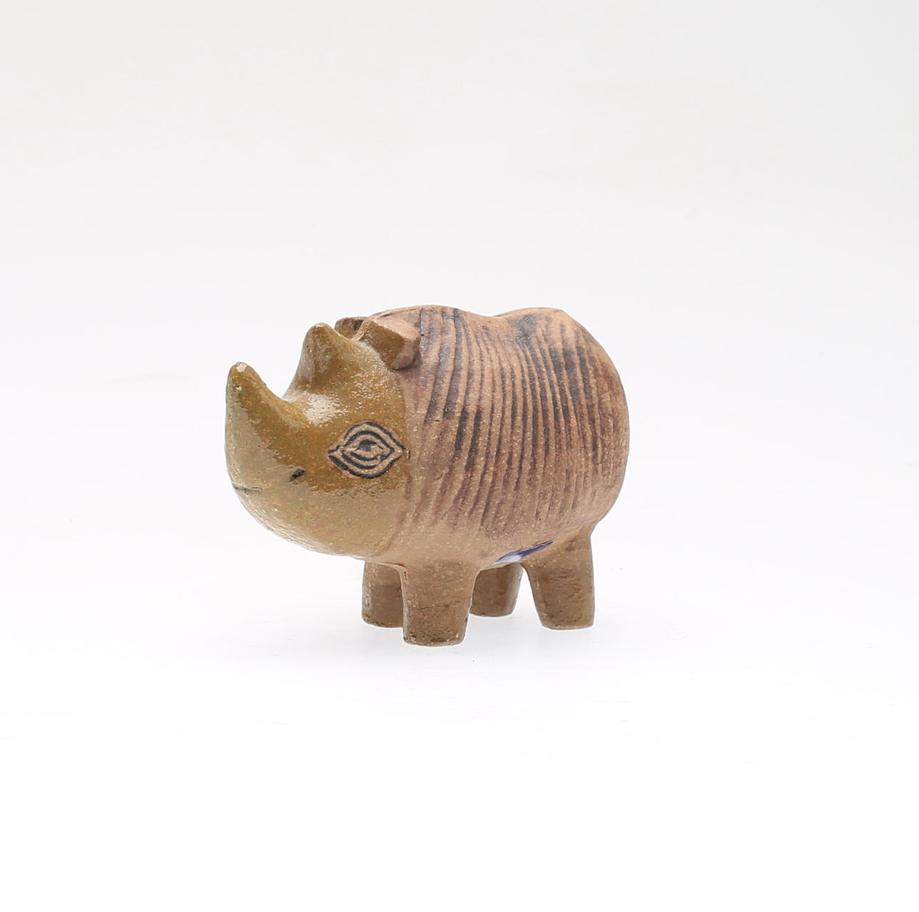 LISA LARSON. Figur, stengods, "Noshörning" ur serien "Menageri", Gustavsberg.