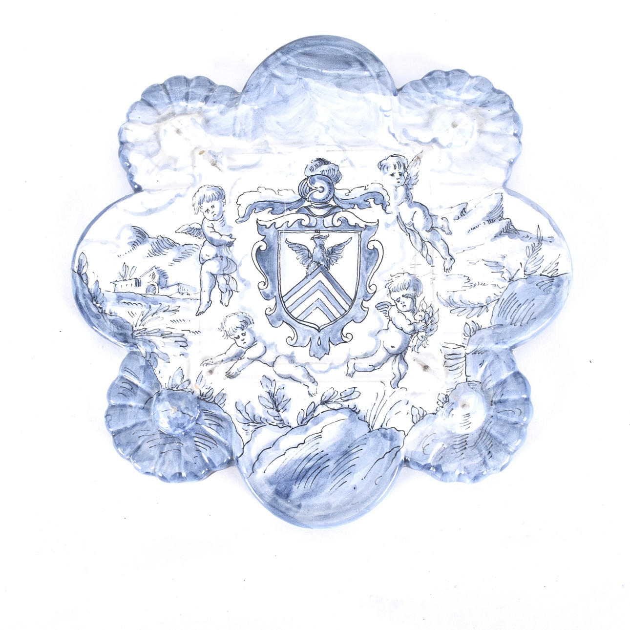 A 19th century faience wall plate.