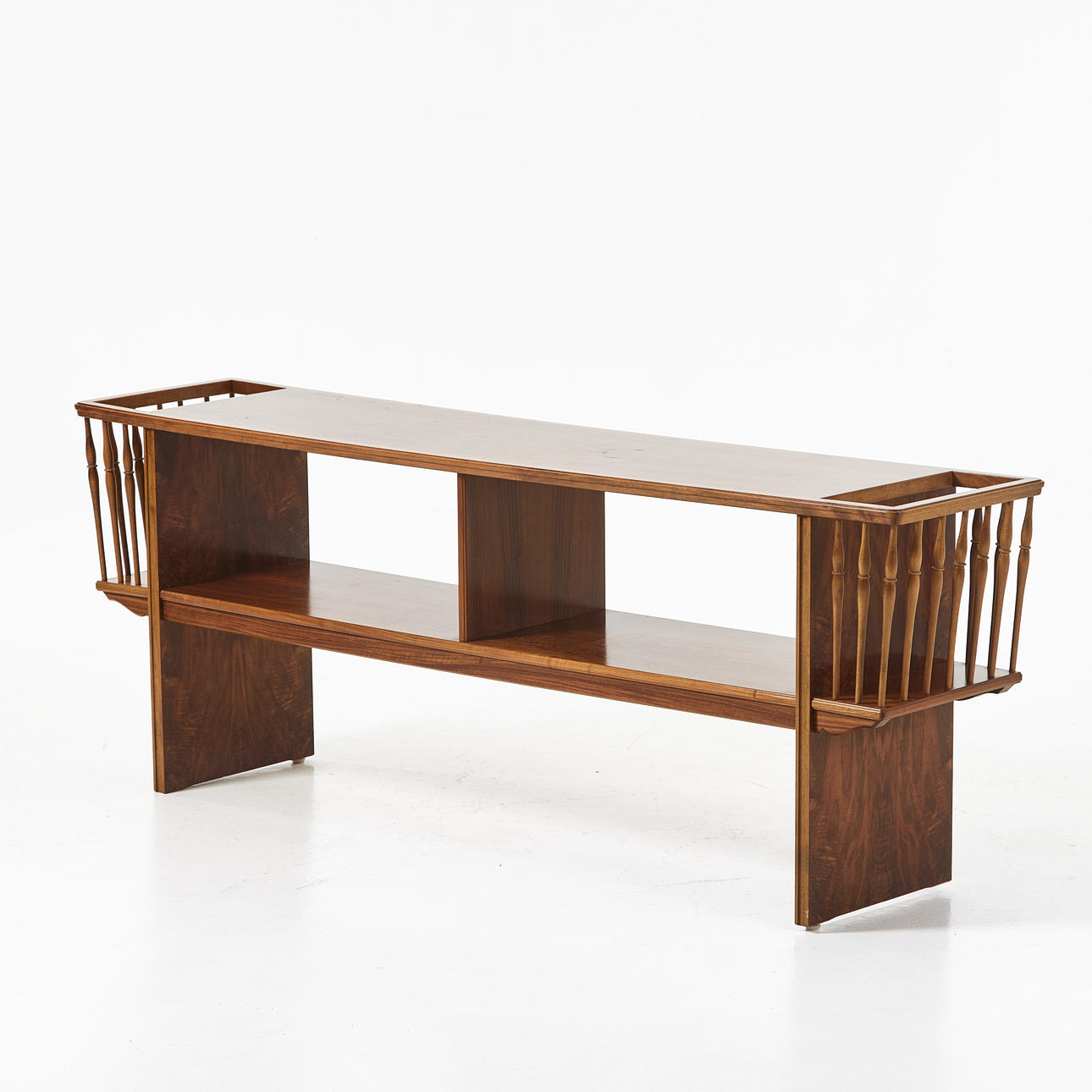 A SIDEBOARD/BENCH, magazine storage on the short sides, English style ...