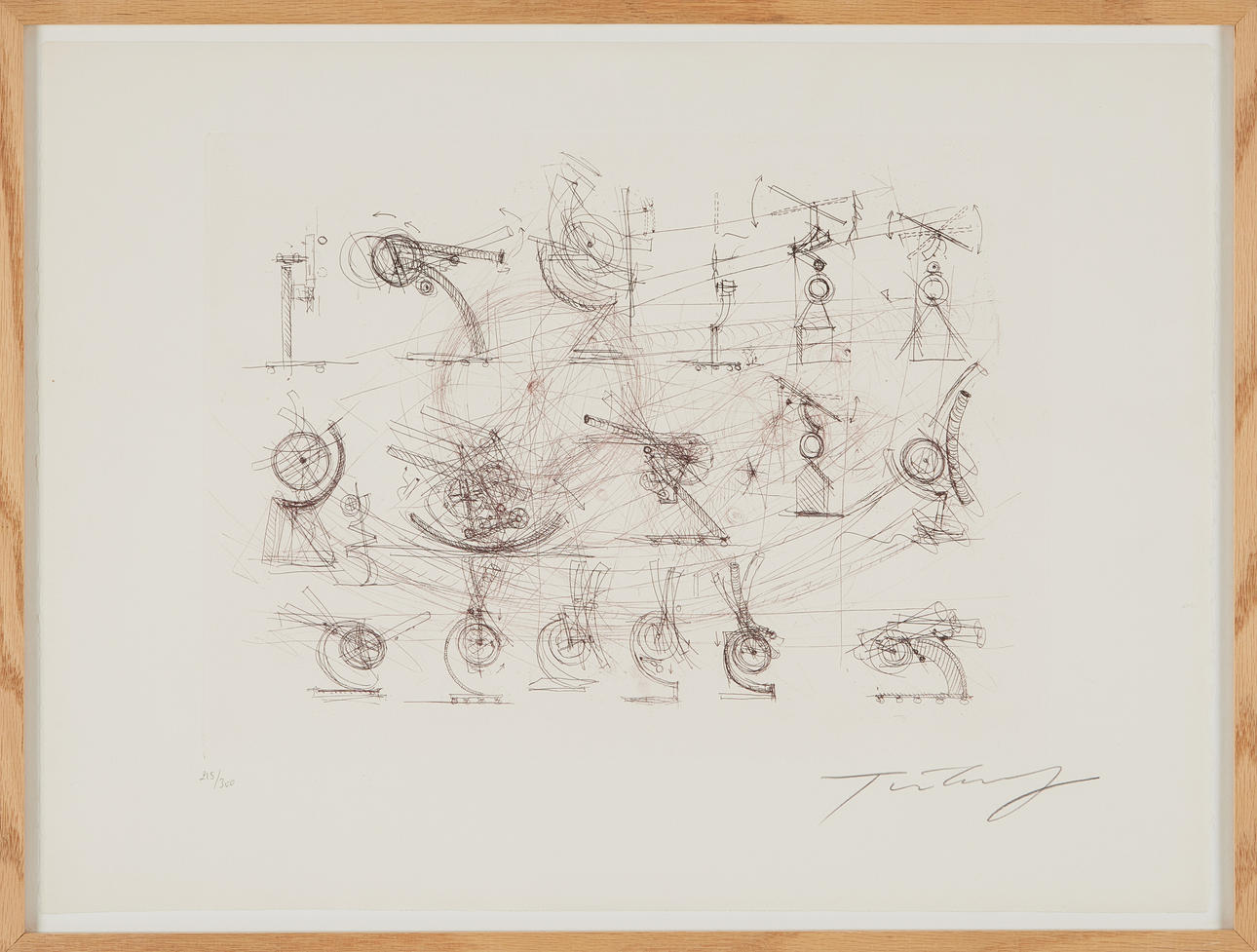 JEAN TINGUELY (1925-1991). “Réflexion”, etching, 1972.
