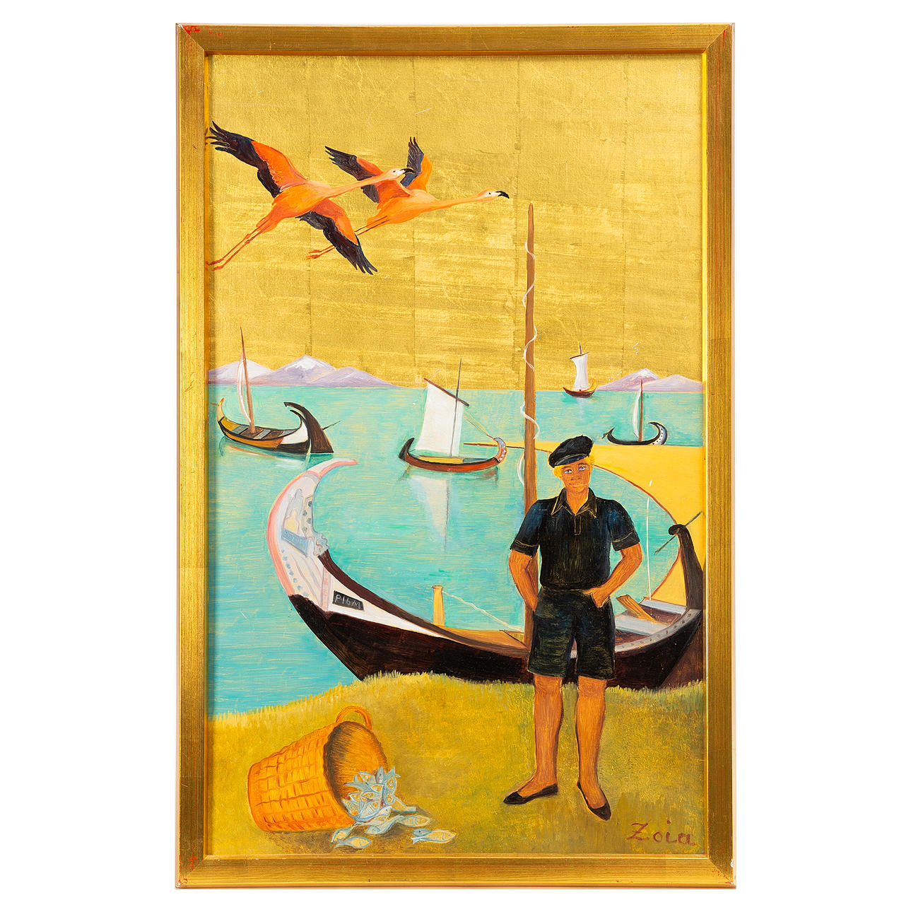 ZOIA KRUKOVSKYA LAGERKRANS. Mixed media, signed.