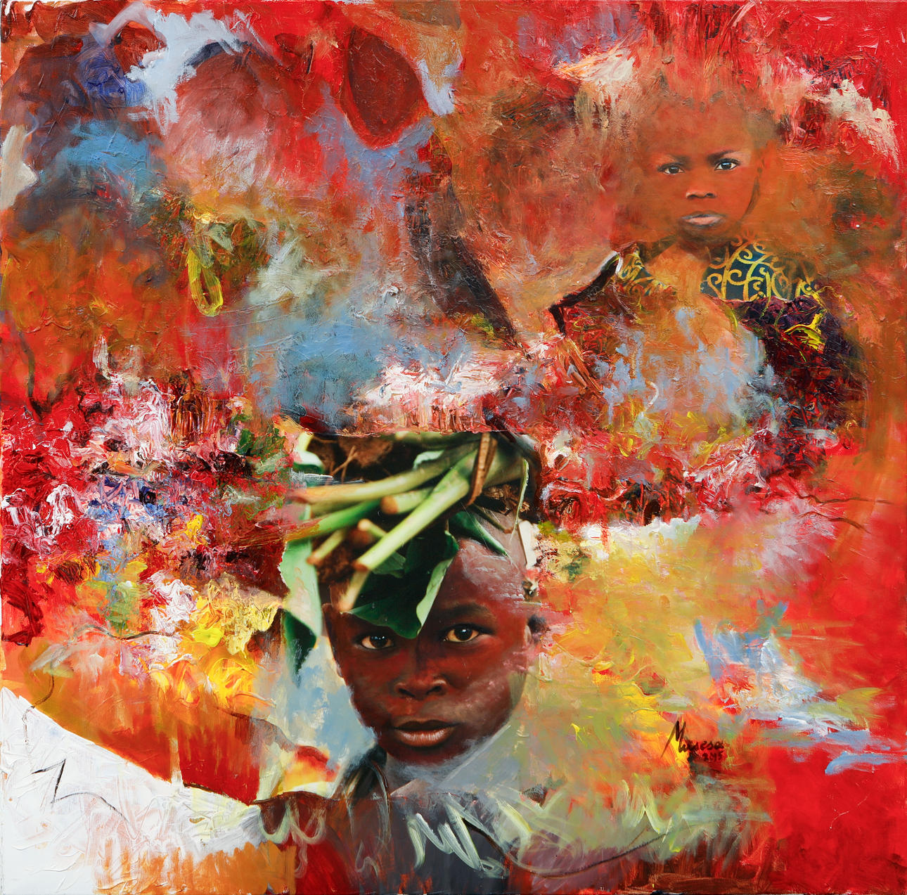 DADDY MUSESA. Oil on canvas, signed and dated 2015.