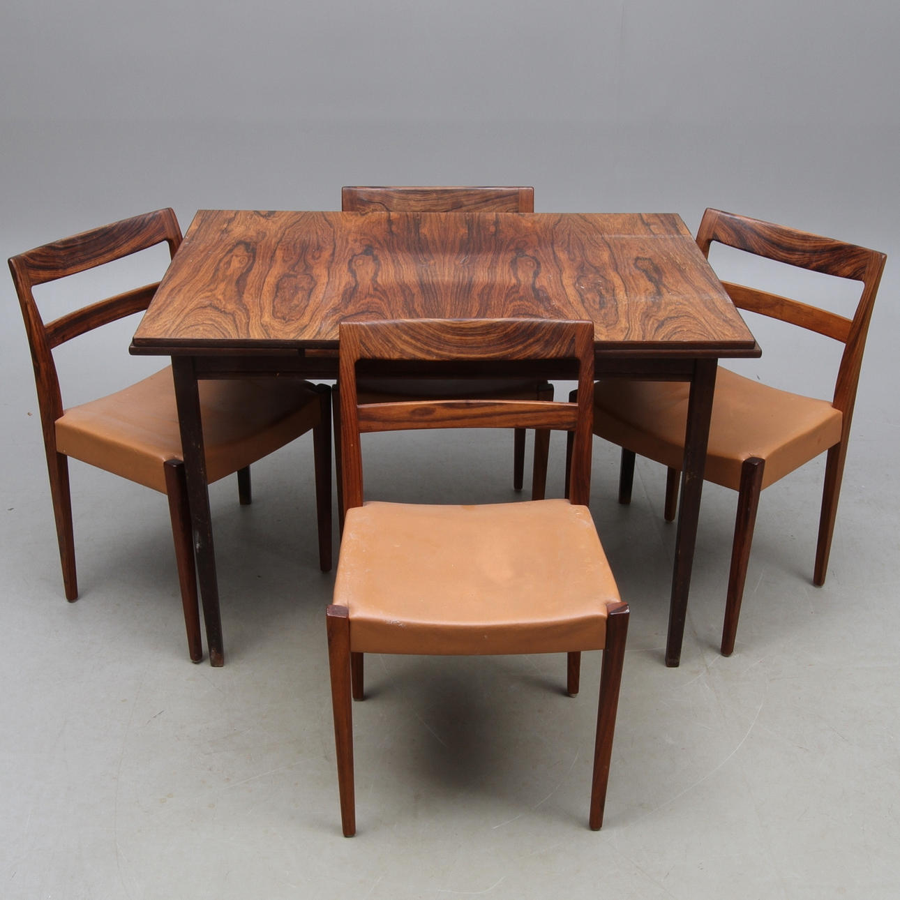 MATSALSGRUPP, 5 delar, jakaranda, "Garmi", Nils Jonsson, Troeds, 1960-tal.