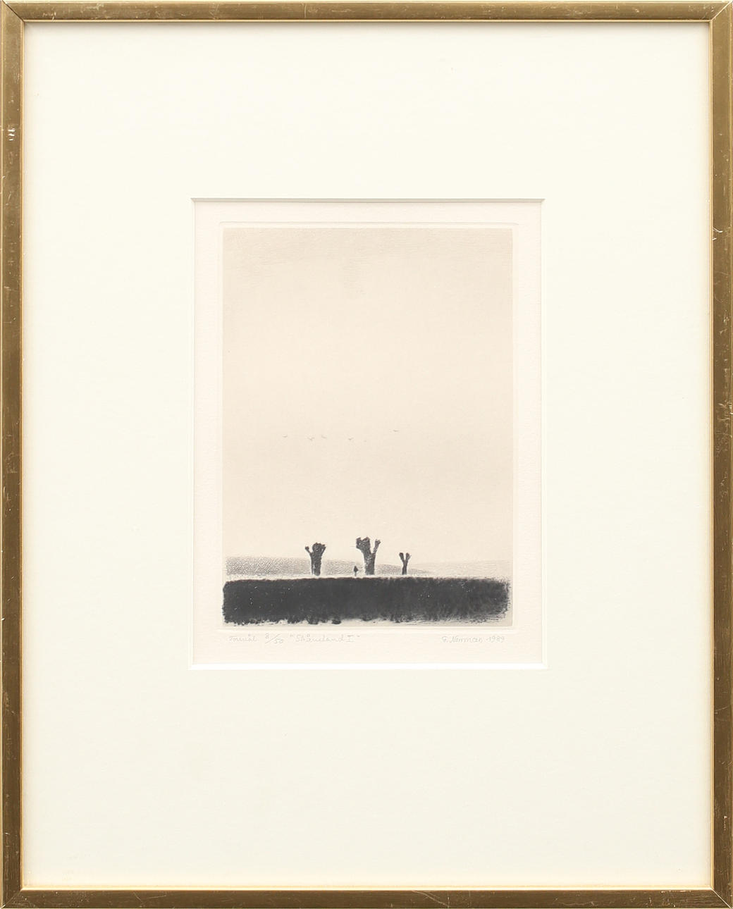 GUNNAR NORRMAN. Torrnål "Skåneland I" signerad och daterad 1989, numrerad 8/50.