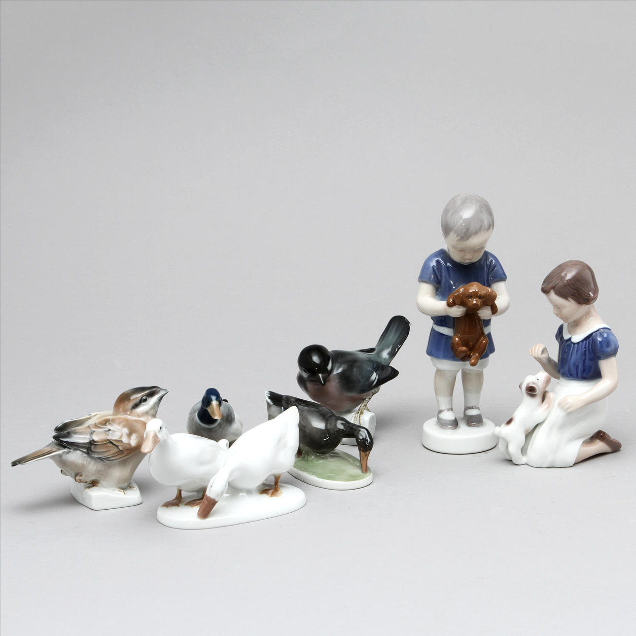 FIGURINER, 7 st porslin.