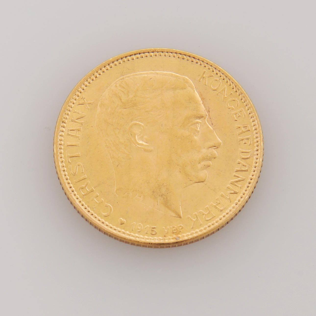 GOLDMÜNZE, 20 kr, Dänemark, 1915.