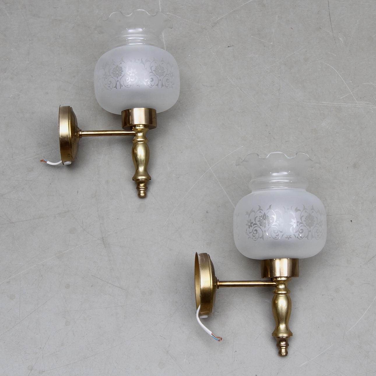 VÄGGLAMPOR, 1 par, 1900-talets andra hälft.