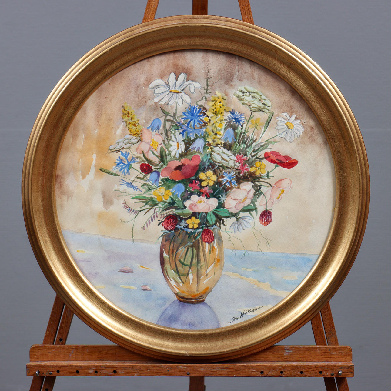 SVEN HÅKANSSON “MEADOWSWEET” WATERCOLOUR, SIGNED, DATED VERSO 1999.