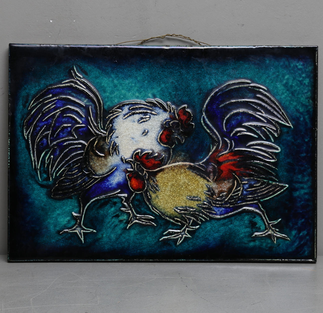 VÄGGRELIEF, keramik. Staatliche Majolika Manufaktur Karlsruhe, 1900-talets andra hälft.