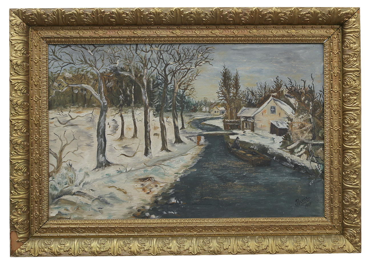 OIDENTIFIERAD KONSTNÄR. Oil on canvas, landscape picture, signed Thure, dated 1906.