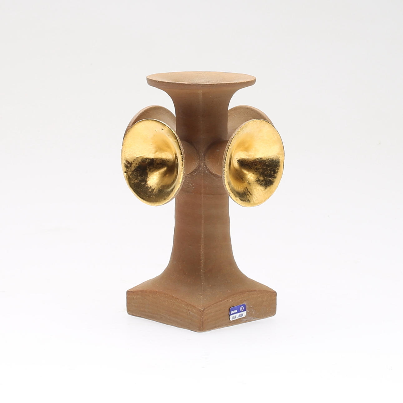 LISA LARSON. Ljusstake, stengods, "Basun", Gustavsberg.