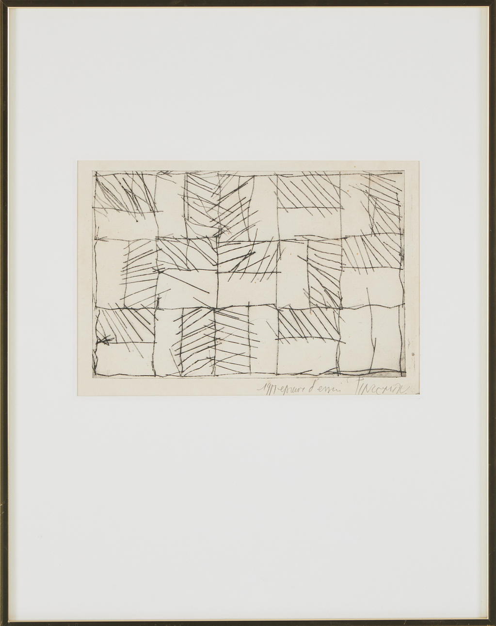 JEAN-PIERRE PINCEMIN (1944-2005). Composition, etching.