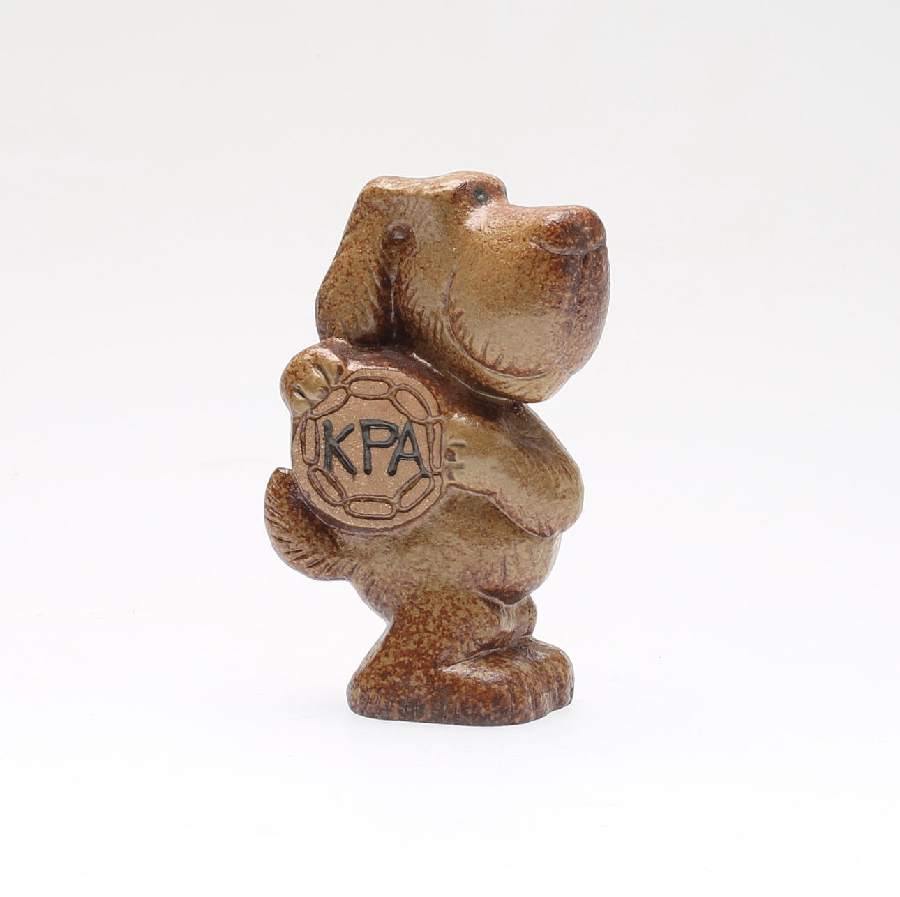 LISA LARSON. Figur, stengods, "KPA-hunden", Gustavsberg.