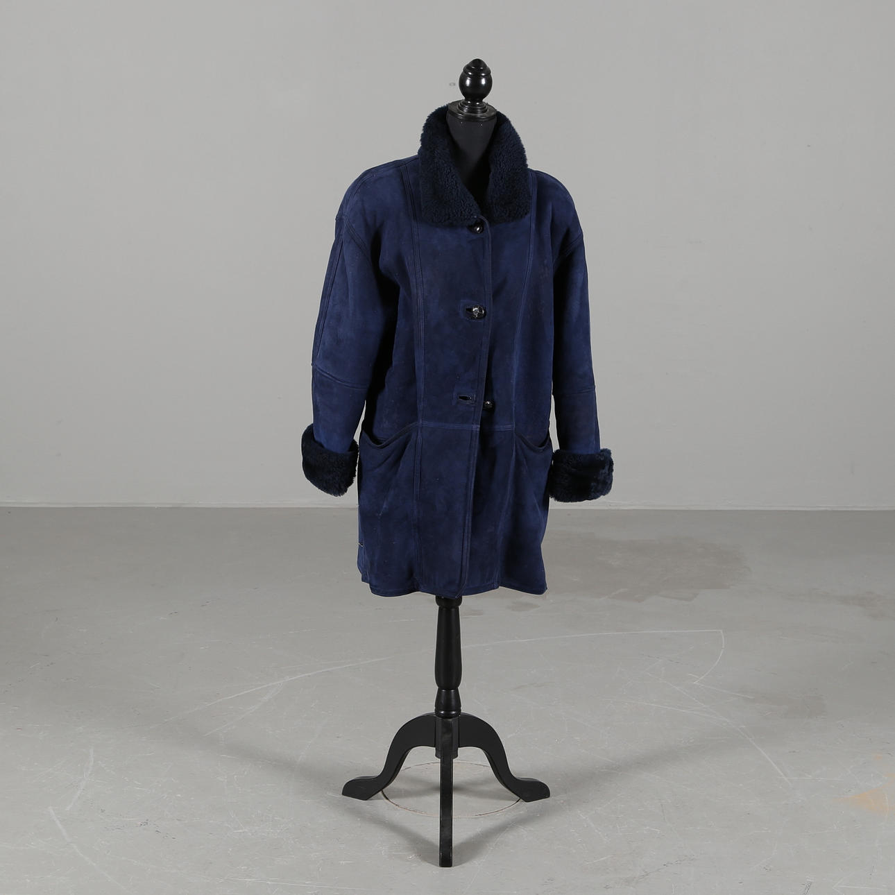 KAPPA, fårskinn, marinblå, Shearling, Cianni.