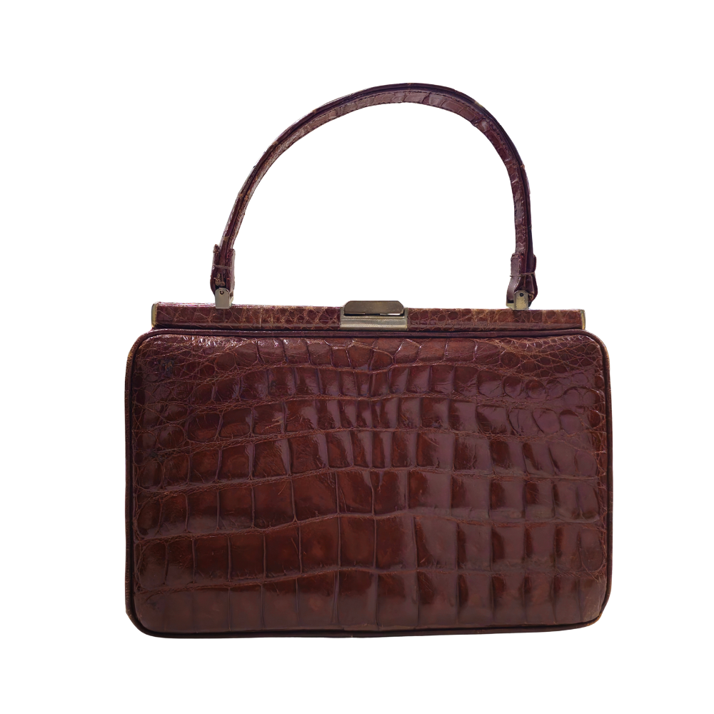 CROCODILE LEATHER BAG.