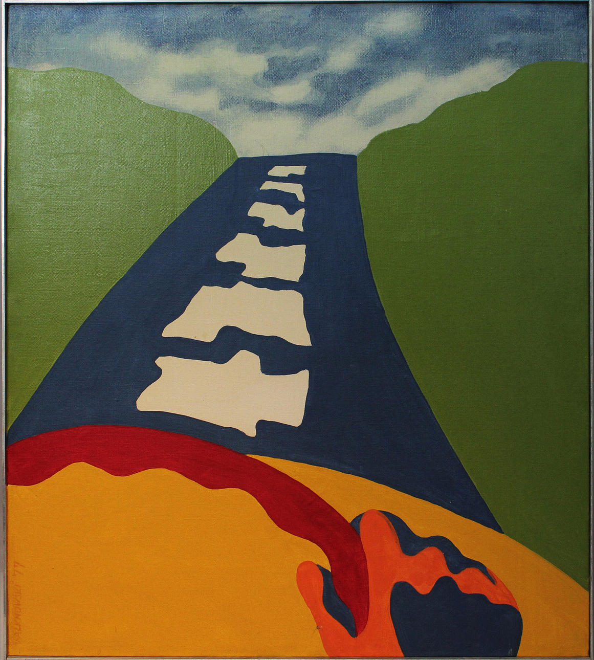 BOHDAN WALKNOWSKI. Landsväg. Olja på duk. Signerad Walknowski och daterad -77.