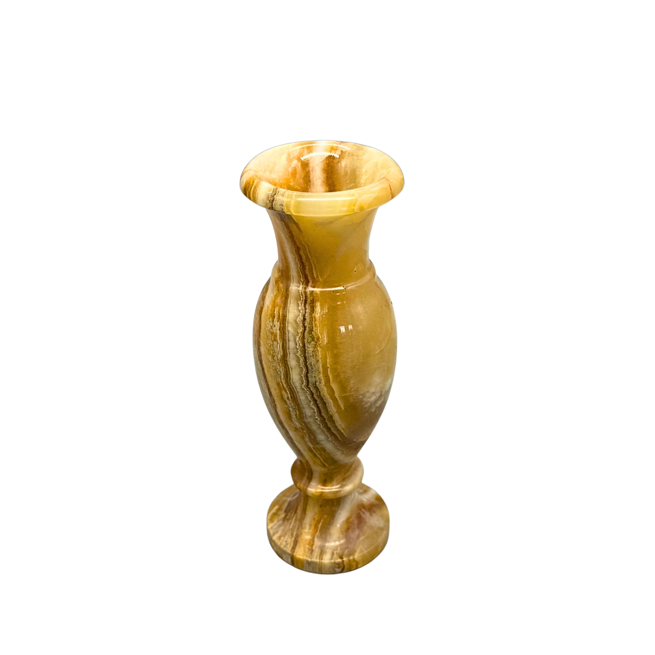 FLOWER VASE, ONYX, HANDMADE.