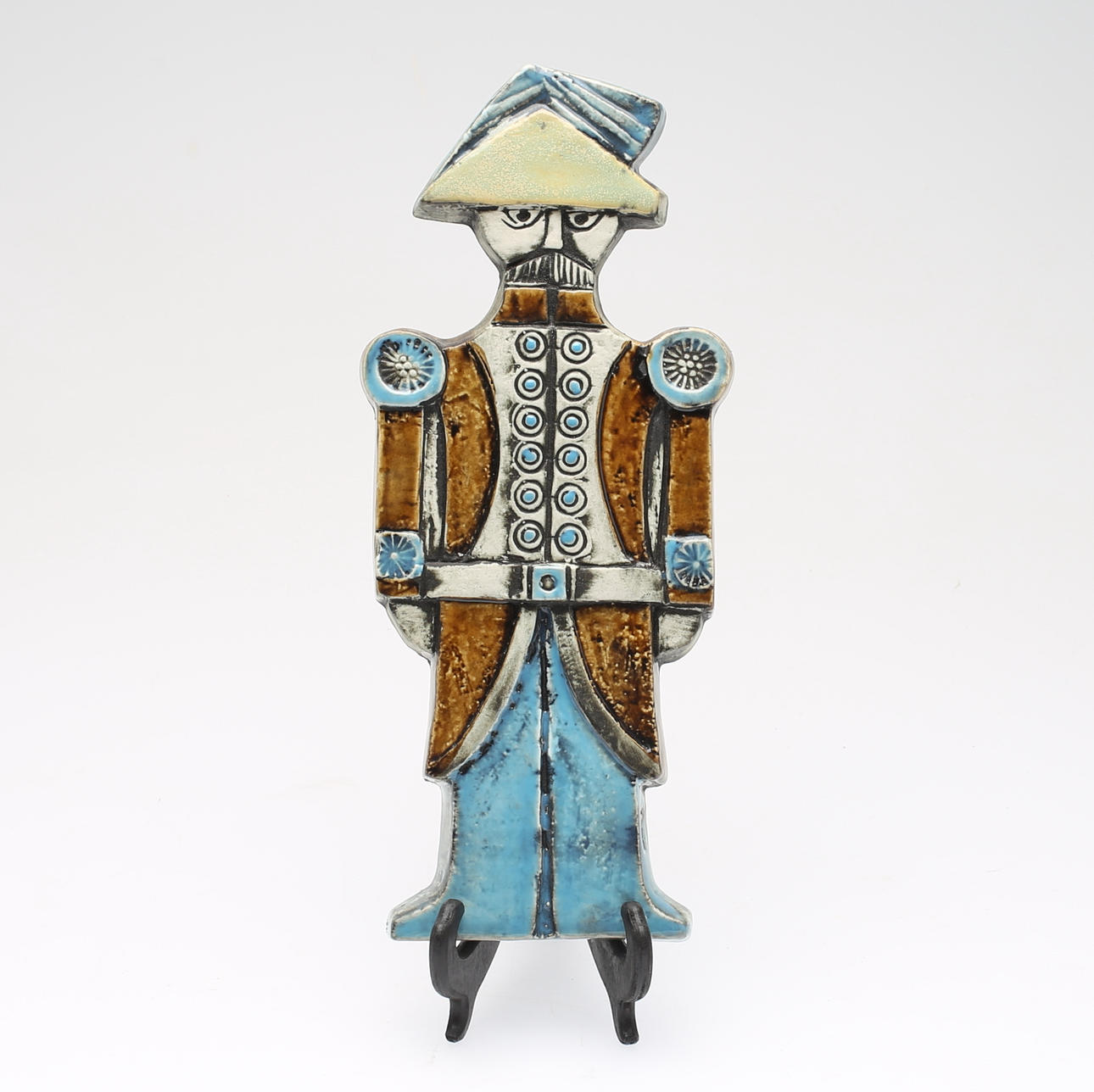 LISA LARSON. stengods, väggplakett, "Drabant 4", Gustavsberg.