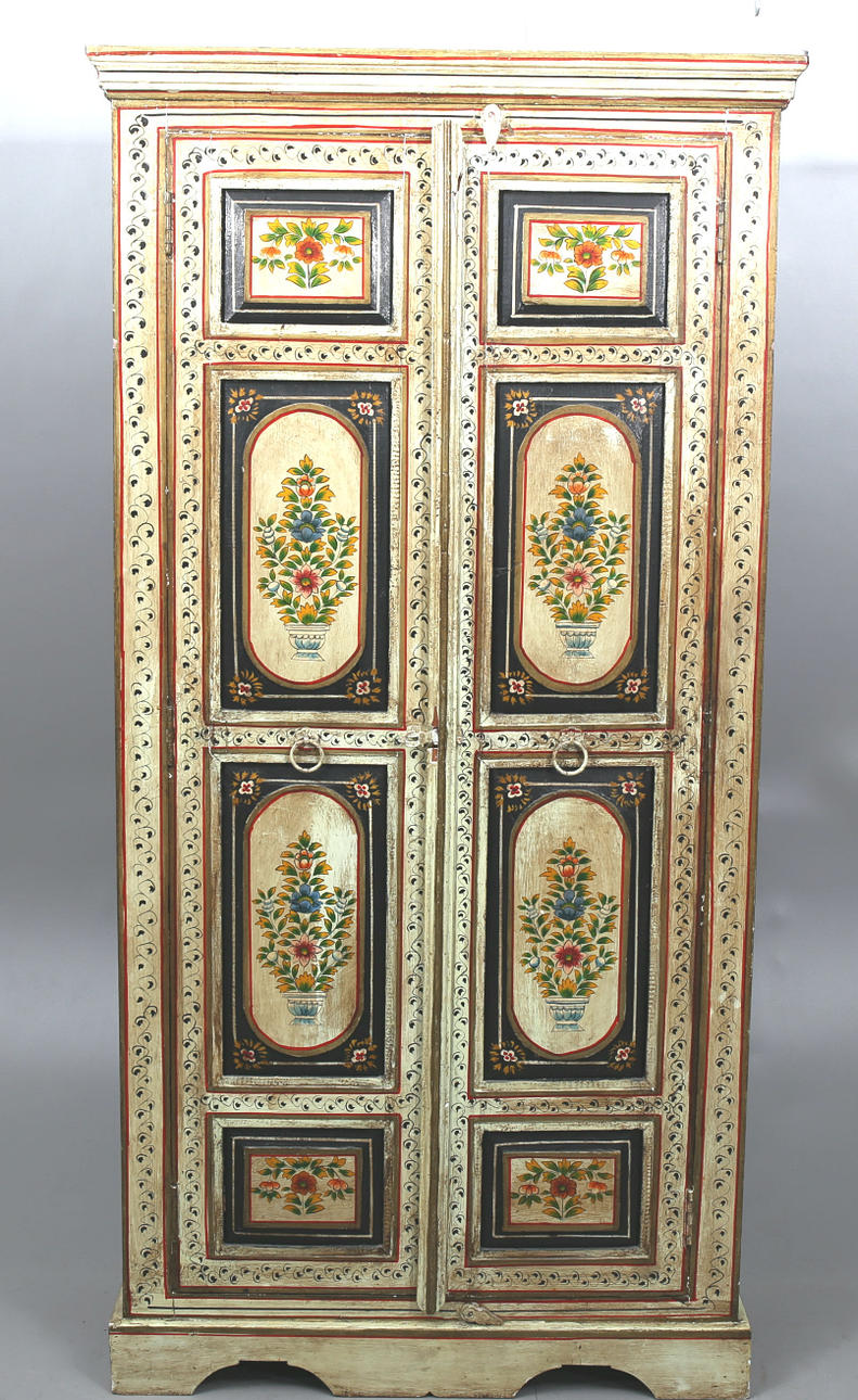 SKÅP, allmogemålat trä, 1800-tal.