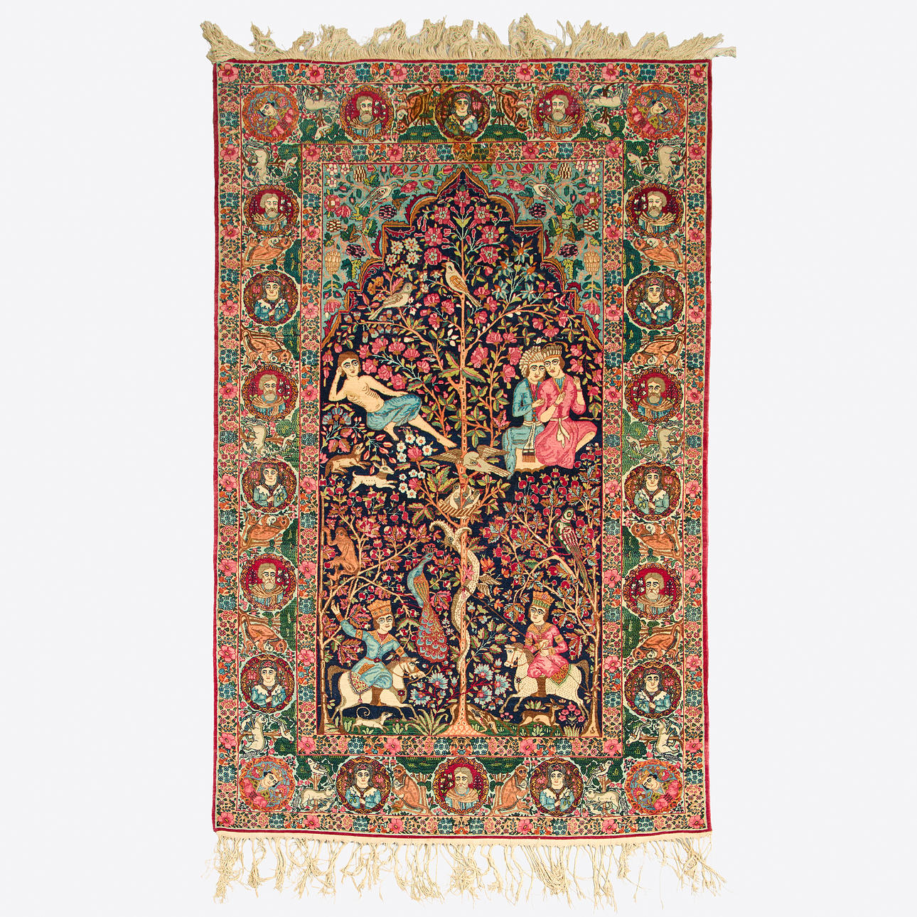 CARPET, Kirman, semi-antique/antique.