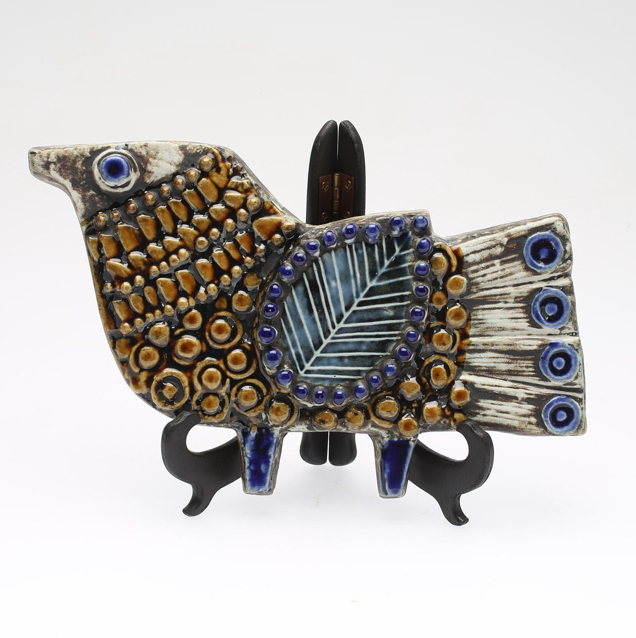 LISA LARSON. stengods, väggplakett, "Fågel", Gustavsberg.