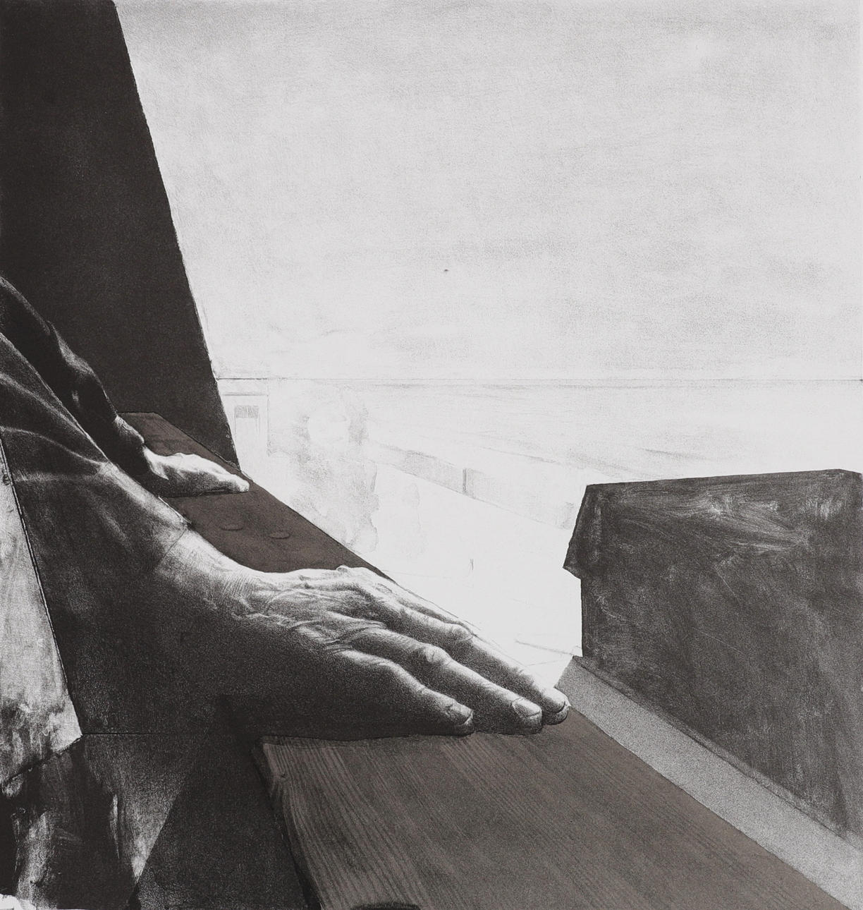 JOHN-ERIK FRANZÉN. View, lithograph, signed. numbered 72/150 and dated 1988.