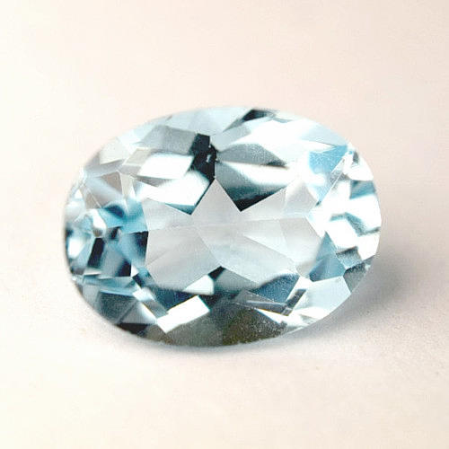 TOPAS, 1.58 CT. blå certificete.