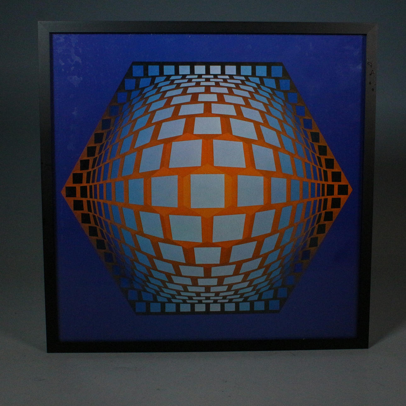 AFTER VIKTOR VASARELY. print, “Tegla -Hat”.