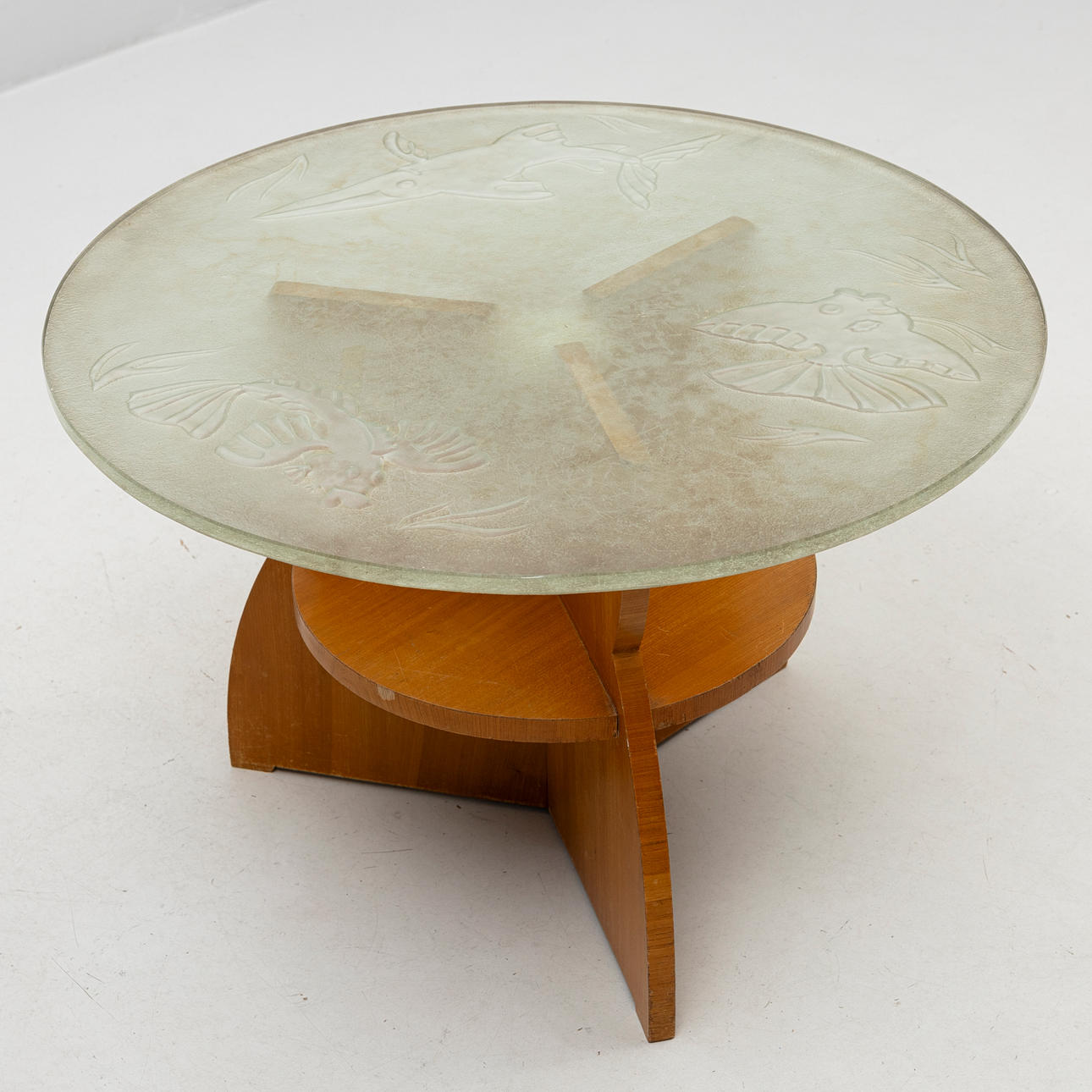 A Swedish Modern illuminated coffee table, 1940s.
