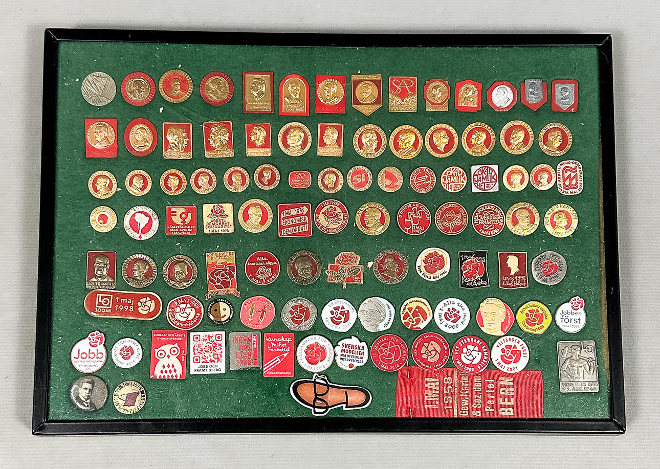 SOCIALIST PINS, collection 1931-2021.