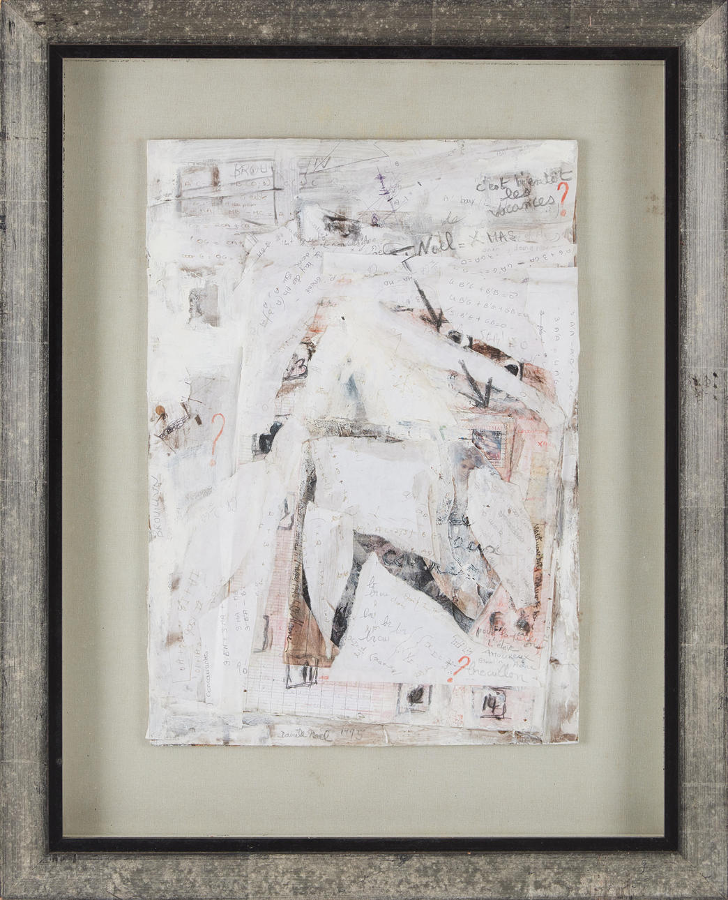 DANIÈLE NOEL. Komposition, signerad, collage.